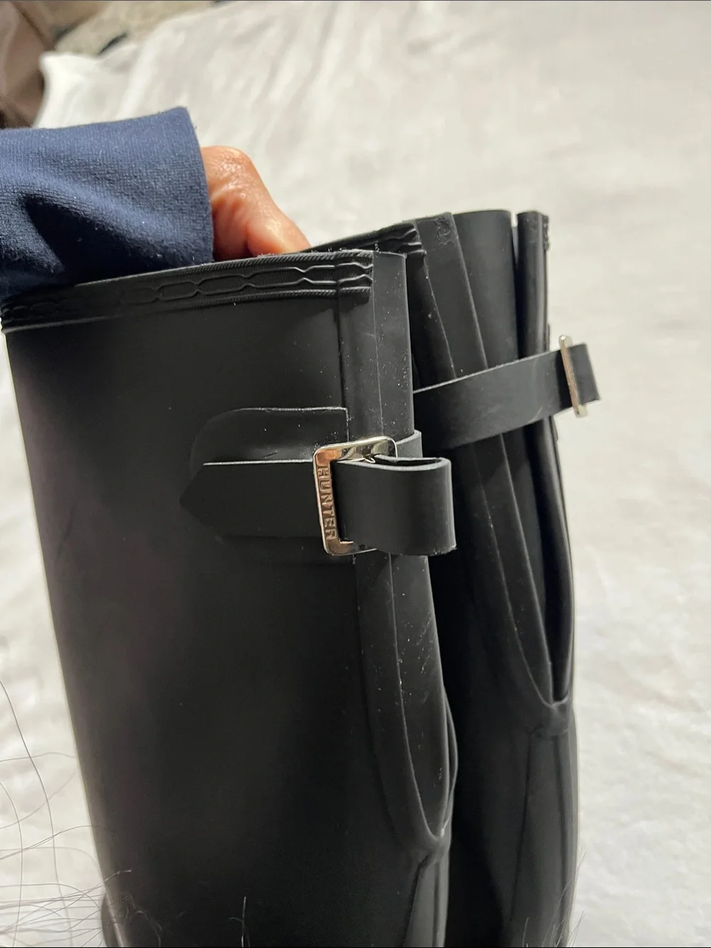 Hunter size 9 Original Tall Matte Black Waterproof Rain Boots - Picture 8 of 13